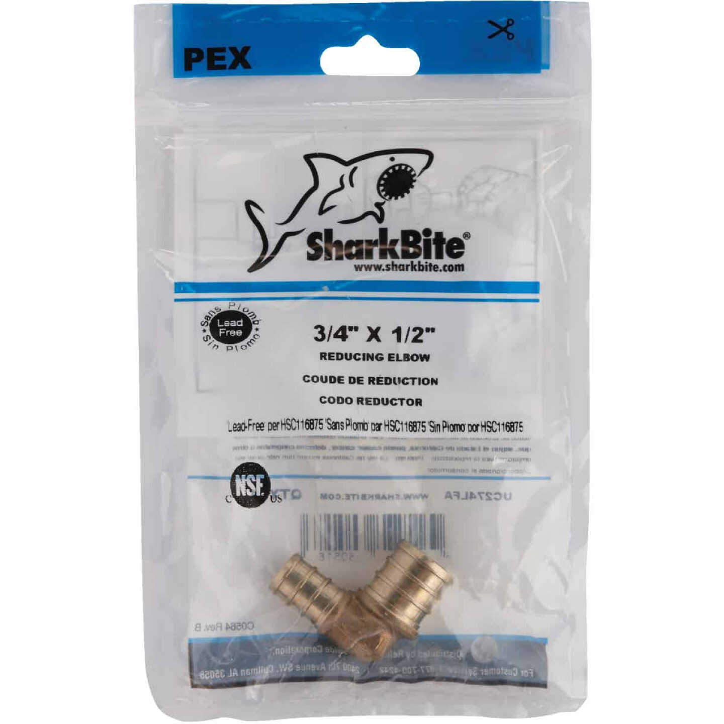 Outlet โจ SharkBite 1/2 In. X 3/4 In. Barb 90 Deg. Brass Reducing PEX Elbow (1/4 Bend) ๐ 2 Outlet โจ SharkBite 1/2 In. X 3/4 In. Barb 90 Deg. Brass Reducing PEX Elbow (1/4 Bend) ๐ - Image 2