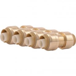 Best deal 🤩 SharkBite 1/2 In. Push-to-Connect Straight Brass Coupling (4-Pack) 🔥