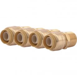 Promo 👍 SharkBite 1/2 In. X 1/2 In. MNPT Straight Brass Push-to-Connect Male Adapter (4-Pack) ❤️