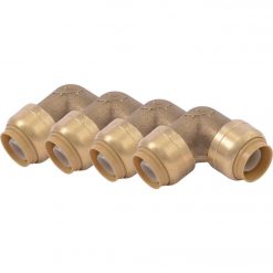 Cheap 🥰 SharkBite 1/2 In. X 1/2 In. 90 Deg. Push-to-Connect Brass Elbow (1/4 Bend) (4-Pack) 👍
