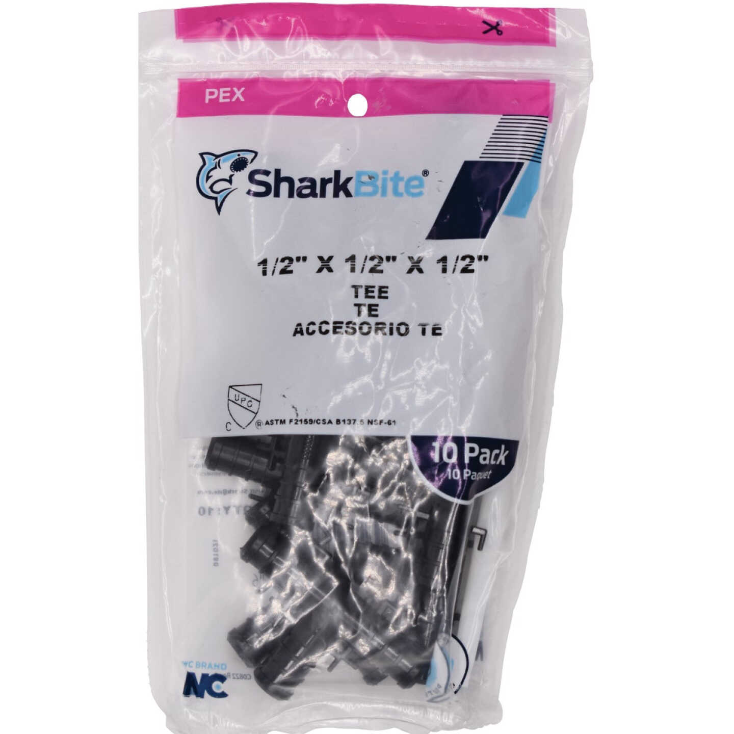Discount ✨ SharkBite 3/4 In. X 3/4 In. X 1/2 In. Barb Reducing Poly-Alloy PEX Tee (10-Pack) 🤩 2 Discount ✨ SharkBite 3/4 In. X 3/4 In. X 1/2 In. Barb Reducing Poly-Alloy PEX Tee (10-Pack) 🤩 - Image 2