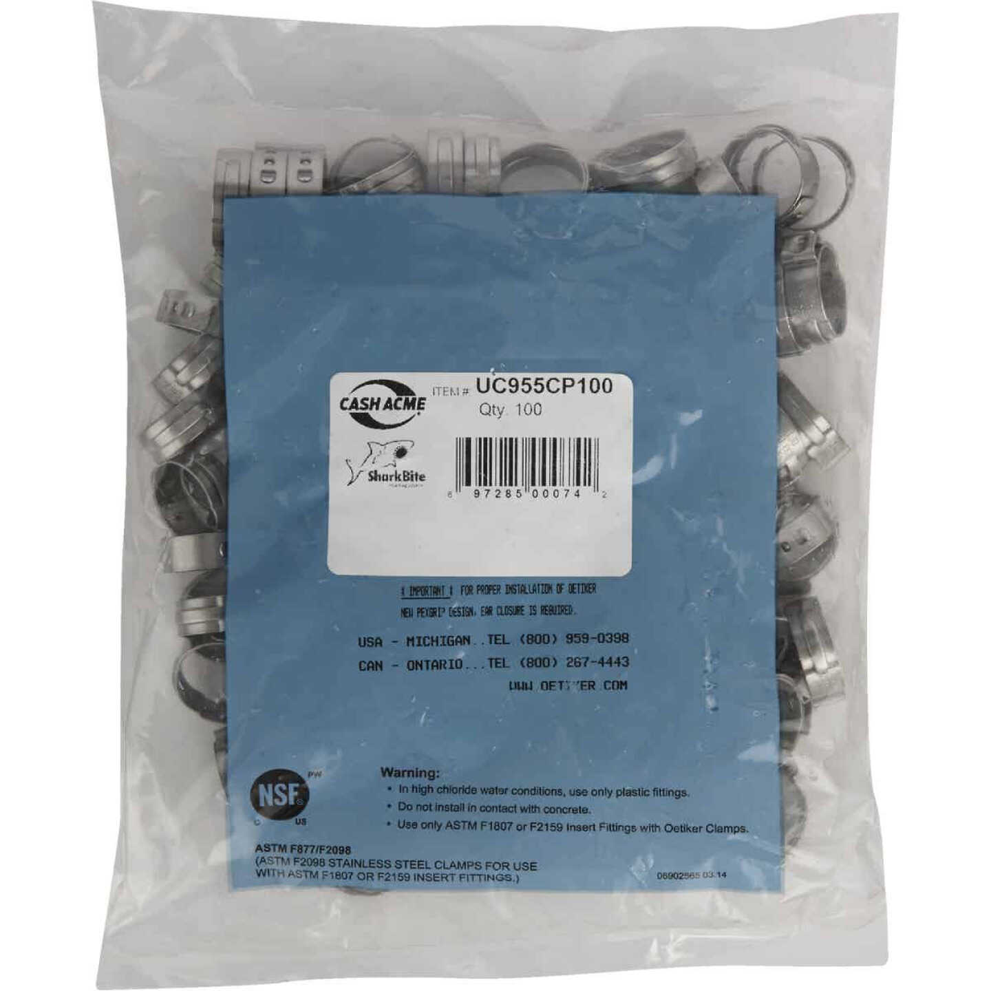 Discount 🥰 SharkBite 3/4 In. Stainless Steel PEX Cinch Clamps 🥰 2 Discount 🥰 SharkBite 3/4 In. Stainless Steel PEX Cinch Clamps 🥰 - Image 2