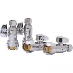 Discount 🌟 SharkBite 1/2 In. X 3/8 In. Compression Brass Straight Stop Valve (4-Pack) 🎁