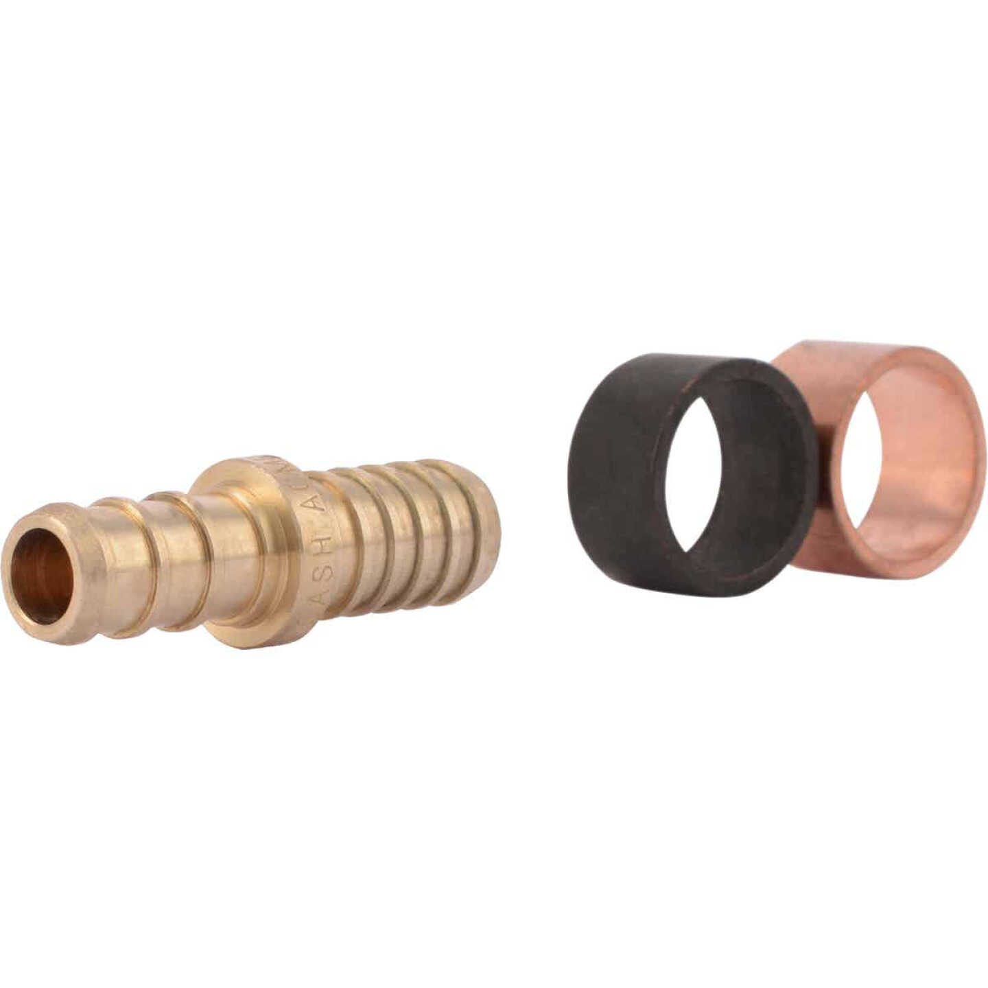 Hot Sale ❤️ SharkBite Crimp Transition Low Lead 3/8 In. Polybutylene, Brass PEX Coupling 💯 1 Hot Sale ❤️ SharkBite Crimp Transition Low Lead 3/8 In. Polybutylene, Brass PEX Coupling 💯