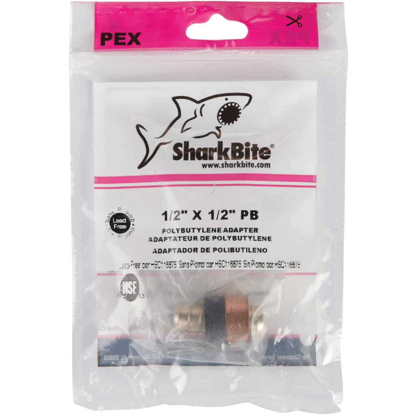 Wholesale 👍 SharkBite Crimp Transition Low Lead 1/2 In. Polybutylene, Brass PEX Coupling ❤️ 2 Wholesale 👍 SharkBite Crimp Transition Low Lead 1/2 In. Polybutylene, Brass PEX Coupling ❤️ - Image 2
