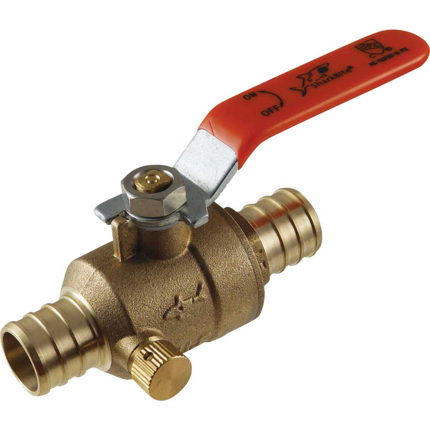 Promo 🔔 SharkBite 3/4 In. Brass Barb Ball Valve With Drain ✔️ 1 Promo 🔔 SharkBite 3/4 In. Brass Barb Ball Valve With Drain ✔️