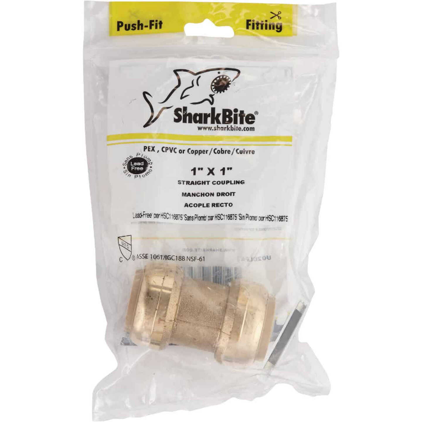 Wholesale 🥰 SharkBite 1 In. Push-to-Connect Straight Brass Coupling 👍 2 Wholesale 🥰 SharkBite 1 In. Push-to-Connect Straight Brass Coupling 👍 - Image 2