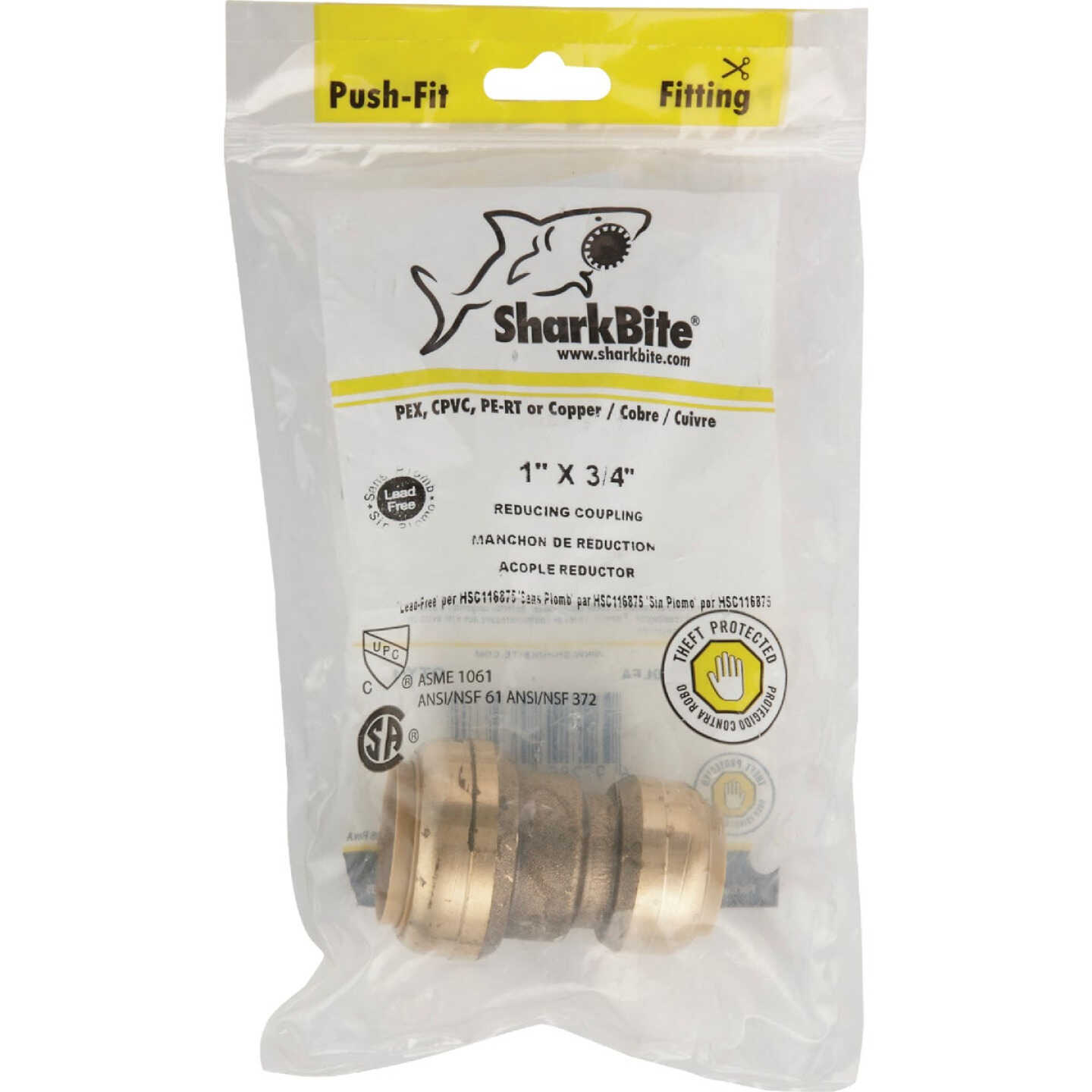 New 🎁 SharkBite 1 In. X 3/4 In. Push-to-Connect Brass Coupling ⭐ 2 New 🎁 SharkBite 1 In. X 3/4 In. Push-to-Connect Brass Coupling ⭐ - Image 2