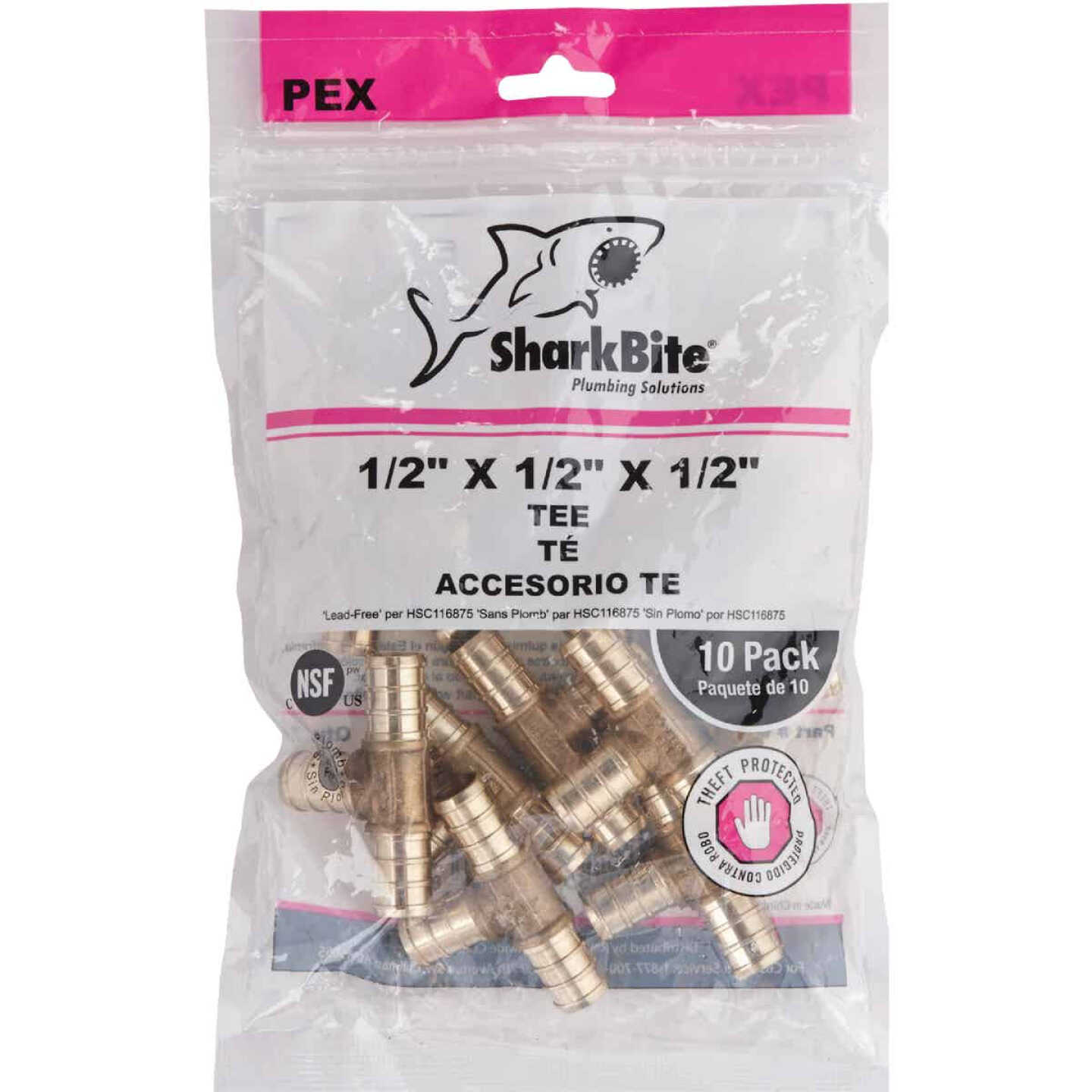 Deals 🤩 SharkBite 1/2 In. X 1/2 In. X 1/2 In. Barb Brass PEX Tee (10-Pack) 🤩 2 Deals 🤩 SharkBite 1/2 In. X 1/2 In. X 1/2 In. Barb Brass PEX Tee (10-Pack) 🤩 - Image 2