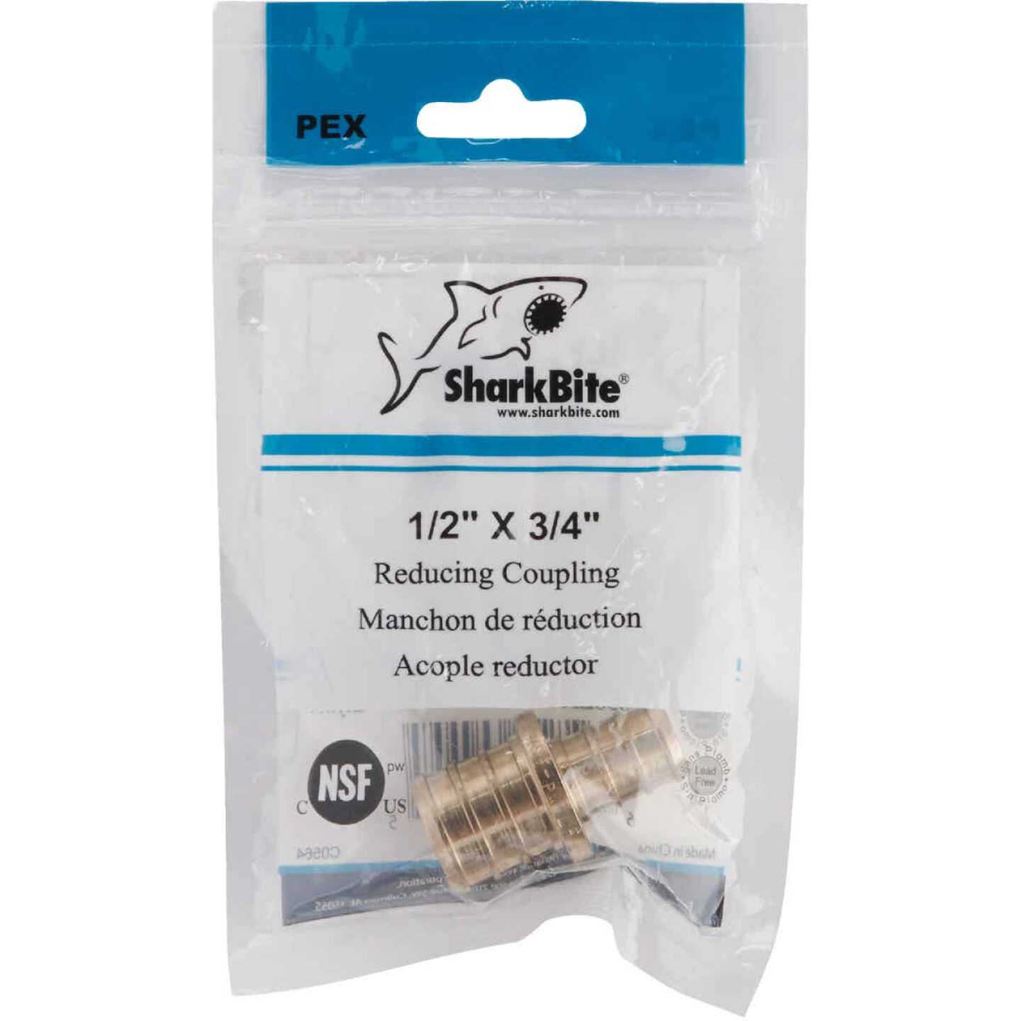 Cheap 🔥 SharkBite Lead-Free Insert 3/4 In. Barb X 1/2 In. Barb Brass PEX Coupling ⭐ 2 Cheap 🔥 SharkBite Lead-Free Insert 3/4 In. Barb X 1/2 In. Barb Brass PEX Coupling ⭐ - Image 2