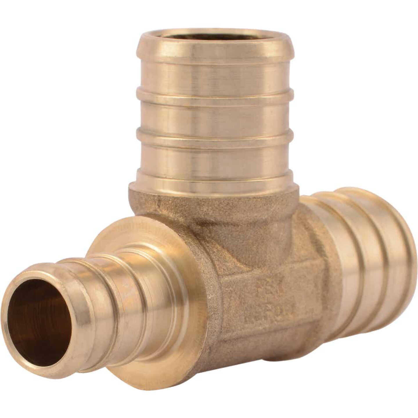 Outlet 😀 SharkBite 3/4 In. X 1/2 In. X 3/4 In. Barb Reducing Brass PEX Tee ⌛ 1 Outlet 😀 SharkBite 3/4 In. X 1/2 In. X 3/4 In. Barb Reducing Brass PEX Tee ⌛
